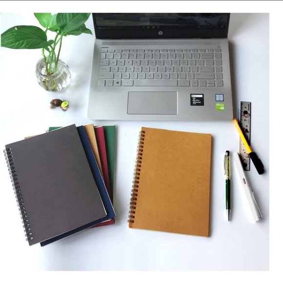 set of 3 kraft spiral notebooks - Picture 5 of 6